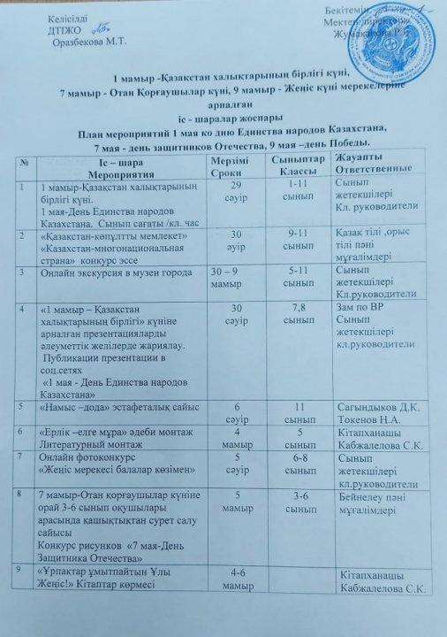 Мерекелік іс-шаралар жоспары
