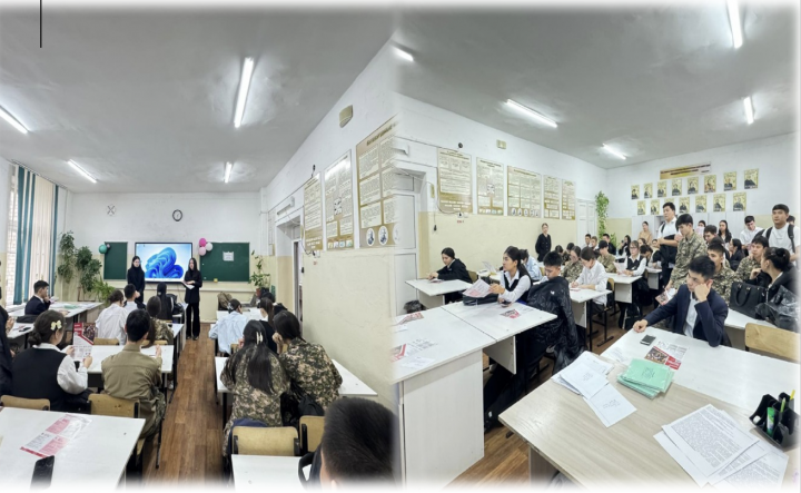 Кәсіптік-бағдар беру жұмысы аясында «НАРХОЗ университеті» КеАҚ өкілдерімен кездесу