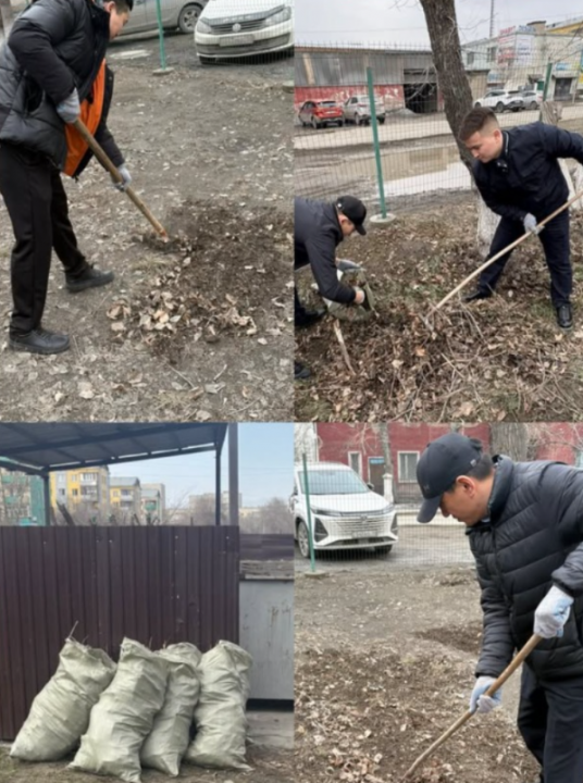 «Таза Қазақстан. Таза қала. Таза аула» — мектепте сенбілік өтті