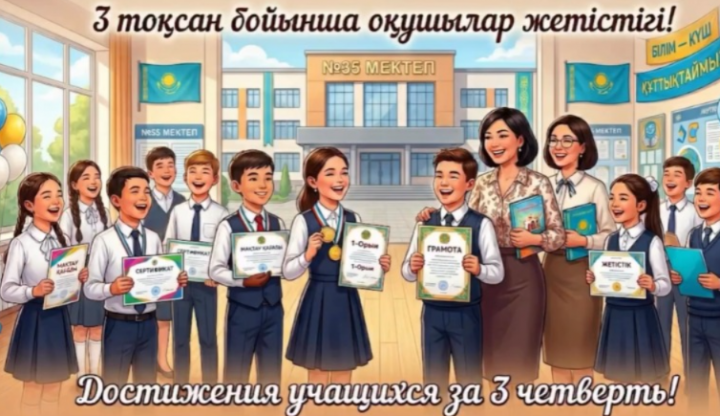 3 тоқсан бойынша оқушылар жетістігі!