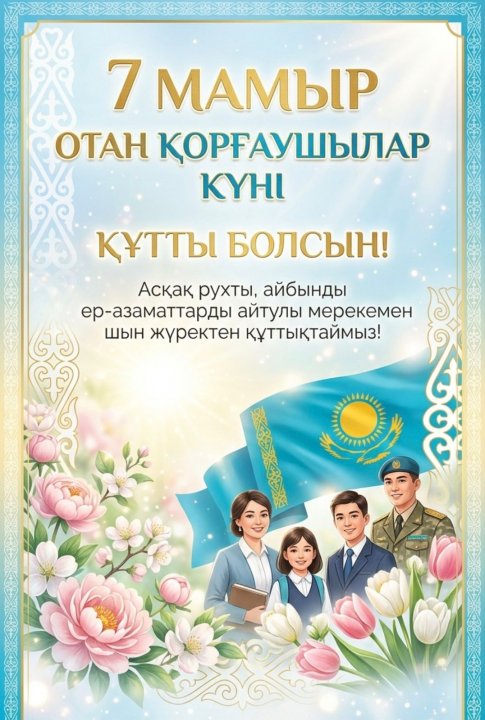 Мектеп директорының Отан қорғаушылар күніне арналған құттықтауы